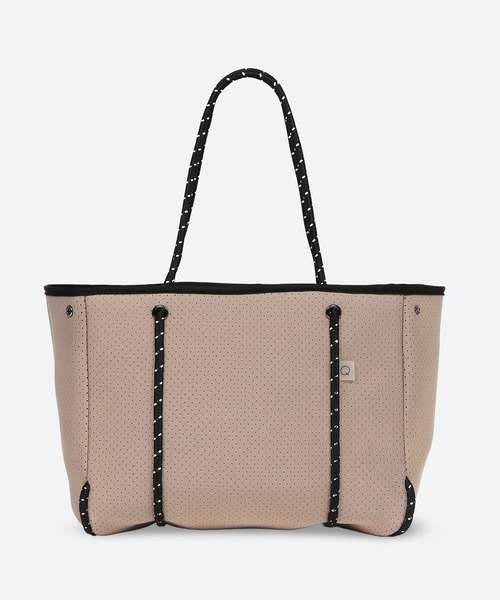 q bag paris（キューバッグパリ）の「zip M ジップ ネオプレーン トートバッグ（トートバッグ・レディース・ブラック/グレー/ダークグレー/サンドベージュ/ブラック系その他/ホワイト×ライトグレー・FREE）」の9枚目の写真