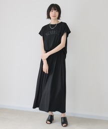 33℃【接触冷感/UVカット】レイヤードライク機能素材ワンピース