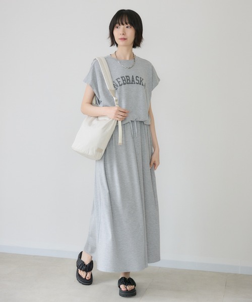 Paradise Picnic（パラダイスピクニック）の「33℃【接触冷感/UVカット】レイヤードライク機能素材ワンピース（ワンピース・レディース・カーキ/レッド/ブラック/ライトグレー・FREE）」の13枚目の写真
