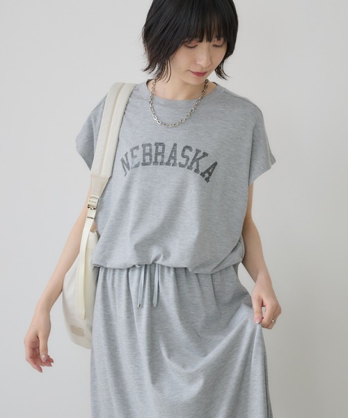Paradise Picnic（パラダイスピクニック）の「33℃【接触冷感/UVカット】レイヤードライク機能素材ワンピース（ワンピース・レディース・カーキ/レッド/ブラック/ライトグレー・FREE）」の7枚目の写真