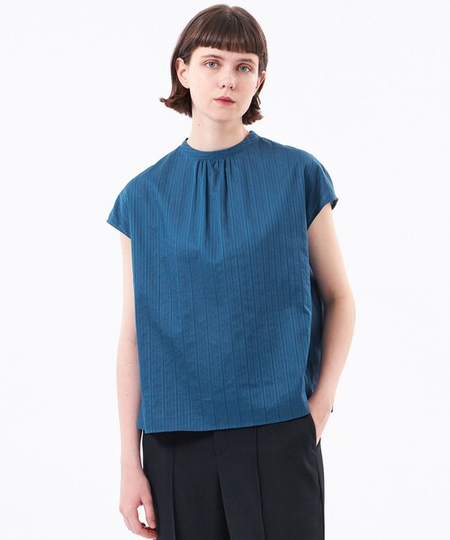 MACKINTOSH PHILOSOPHY(マッキントッシュ フィロソフィー)の「カラミレースブラウス(シャツ/ブラウス・レディース・ブラック/オフホワイト/グレー系その他/ライトブルー・36/38)」の1枚目の写真