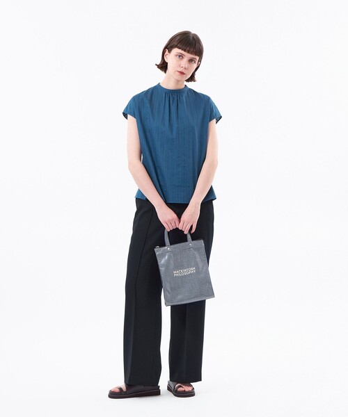 MACKINTOSH PHILOSOPHY(マッキントッシュ フィロソフィー)の「カラミレースブラウス(シャツ/ブラウス・レディース・ブラック/オフホワイト/グレー系その他/ライトブルー・36/38)」の8枚目の写真
