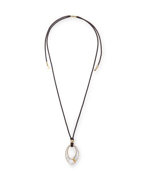 LANVIN en Bleu(ランバンオンブルー)の「シェル オーバルモチーフ コードネックレス(ネックレス・レディース・シルバー/ゴールド・90cm)」の3枚目の写真