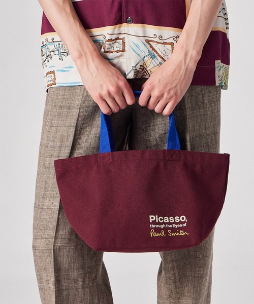 Paul Smith（ポールスミス）の「"Picasso, through the Eyes of Paul Smith"　バイカラー トートバッグ 【263747 STOTE】（トートバッグ・メンズ・バーガンディー/ダークグリーン・FREE）」の2枚目の写真