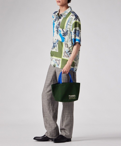 Paul Smith（ポールスミス）の「"Picasso, through the Eyes of Paul Smith"　バイカラー トートバッグ 【263747 STOTE】（トートバッグ・メンズ・バーガンディー/ダークグリーン・FREE）」の3枚目の写真