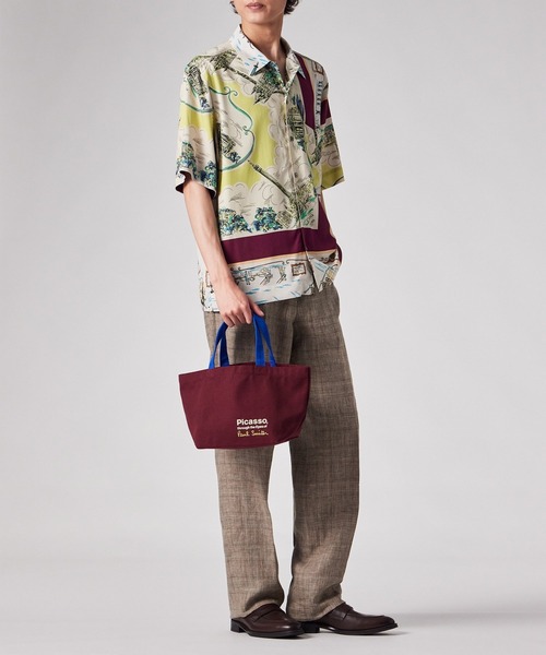 Paul Smith（ポールスミス）の「"Picasso, through the Eyes of Paul Smith"　バイカラー トートバッグ 【263747 STOTE】（トートバッグ・メンズ・バーガンディー/ダークグリーン・FREE）」の10枚目の写真