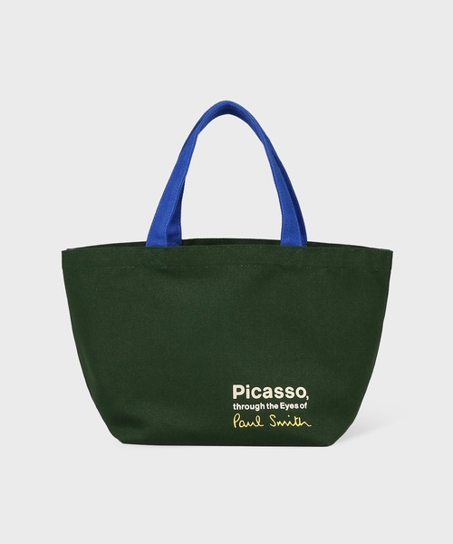 Paul Smith（ポールスミス）の「"Picasso, through the Eyes of Paul Smith"　バイカラー トートバッグ 【263747 STOTE】（トートバッグ・メンズ・バーガンディー/ダークグリーン・FREE）」の4枚目の写真