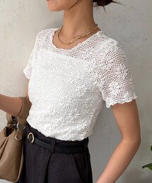 Chez toi | フラワーJQプルオーバー(Tシャツ/カットソー)