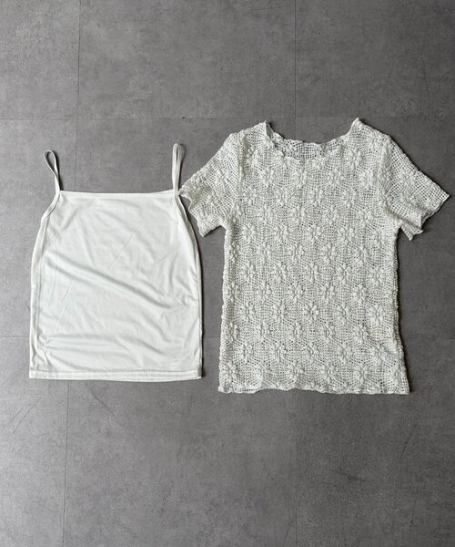 Chez toi(シェトワ)の「フラワーJQプルオーバー(Tシャツ/カットソー・レディース・ブラック/ホワイト・FREE)」の15枚目の写真