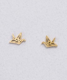 gargle ガーグル：STAINLESS ステンレスシリーズ　ミニツル　鶴　折り鶴　ピアス