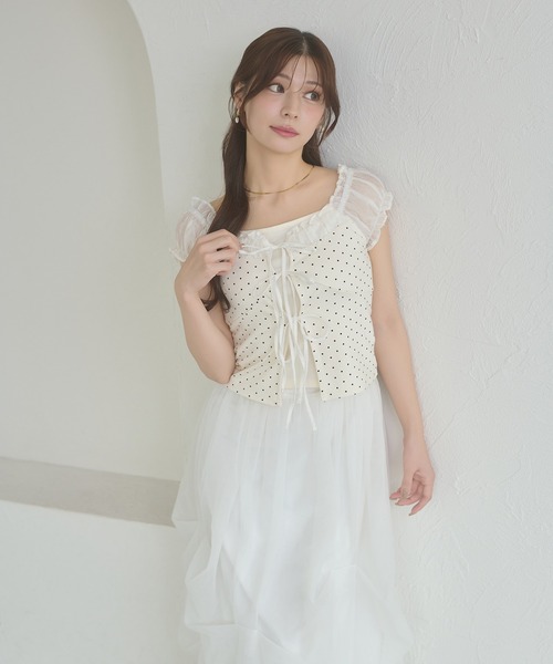 Ambre Neige(アンブルネージュ)の「assorted docking ribbon tops / アソートドッキングリボントップス(Tシャツ/カットソー・レディース・アイボリー/オフホワイト/ネイビー・FREE)」の19枚目の写真