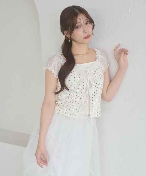 Ambre Neige(アンブルネージュ)の「assorted docking ribbon tops / アソートドッキングリボントップス(Tシャツ/カットソー・レディース・アイボリー/オフホワイト/ネイビー・FREE)」の21枚目の写真