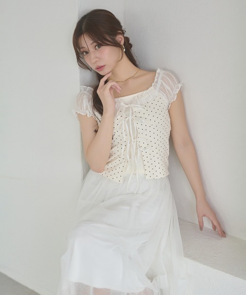 Ambre Neige(アンブルネージュ)の「assorted docking ribbon tops / アソートドッキングリボントップス(Tシャツ/カットソー・レディース・アイボリー/オフホワイト/ネイビー・FREE)」の16枚目の写真