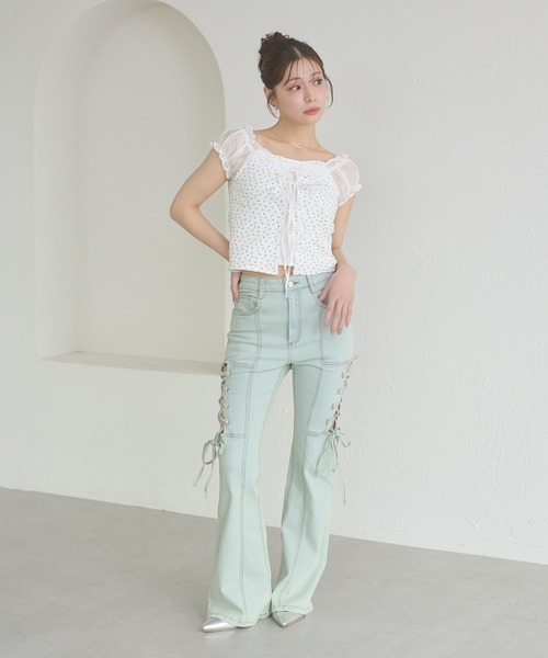 Ambre Neige(アンブルネージュ)の「assorted docking ribbon tops / アソートドッキングリボントップス(Tシャツ/カットソー・レディース・アイボリー/オフホワイト/ネイビー・FREE)」の11枚目の写真