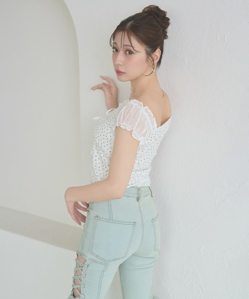 Ambre Neige(アンブルネージュ)の「assorted docking ribbon tops / アソートドッキングリボントップス(Tシャツ/カットソー・レディース・アイボリー/オフホワイト/ネイビー・FREE)」の9枚目の写真