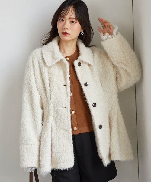 RANAN(ラナン)の「ペプラムシャギーコート(その他アウター・レディース・ブラック/グレー/アイボリー・LL/M/L)」の18枚目の写真