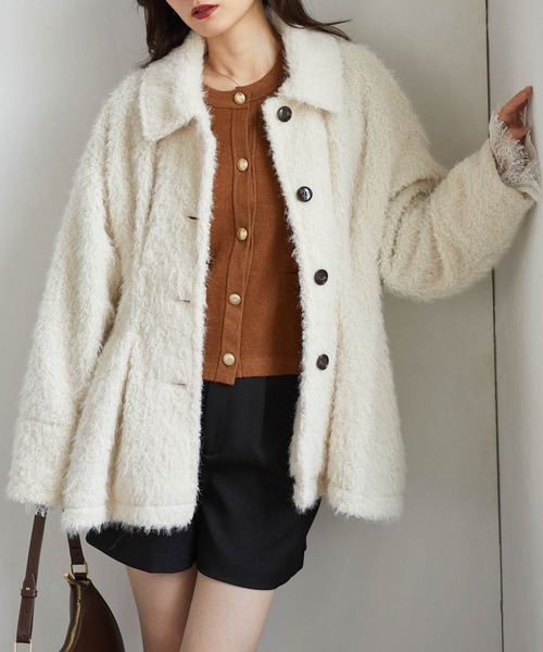 RANAN(ラナン)の「ペプラムシャギーコート(その他アウター・レディース・ブラック/グレー/アイボリー・LL/M/L)」の19枚目の写真