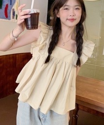 バックリボン・フリルノースリーブ