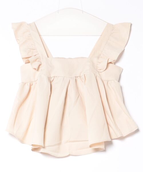 Ritzy（リッツィー）の「バックリボン・フリルノースリーブ（タンクトップ・レディース・ブラウン/ホワイト・LARGE/MEDIUM）」の10枚目の写真