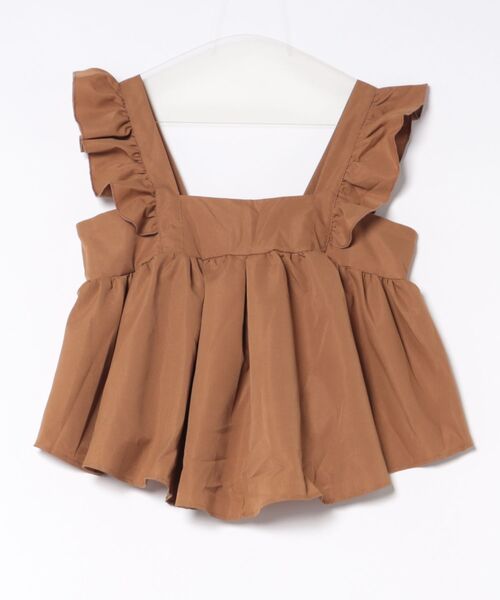 Ritzy（リッツィー）の「バックリボン・フリルノースリーブ（タンクトップ・レディース・ブラウン/ホワイト・LARGE/MEDIUM）」の11枚目の写真