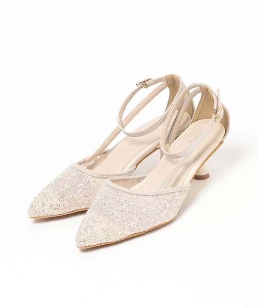 Andemiu(アンデミュウ)の「ストラップヒールパンプス/683816(パンプス・レディース・ブラック/ベージュ・LARGE/MEDIUM)」の5枚目の写真