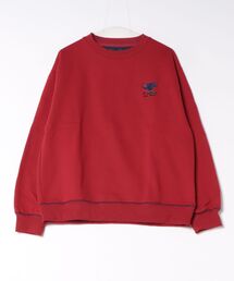 ANPAS Cat & Floral Embroidered Contrast-Lined Sweatshirt / アンパス別注 ネコ&フラワー刺繍 裏配色 スウェット トレーナー レディース メンズ ユニセックス 秋冬 トップス 裏起毛
