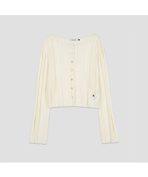 LINEN SKASHI BOATNECK CROP CARDIGAN (CD-2271)