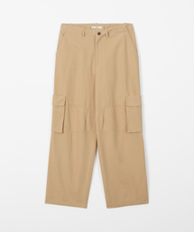 Washed cotton cargo pants / BEIGE