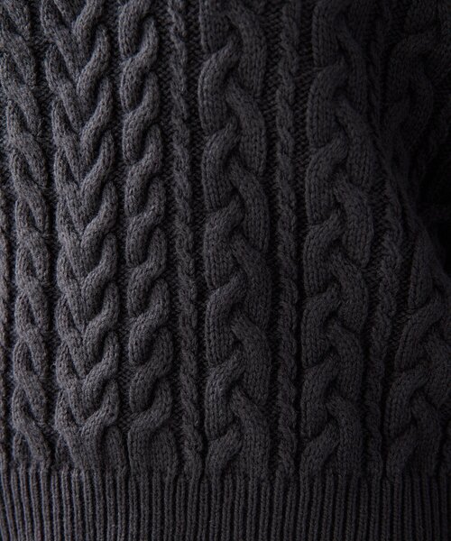 UNFORM(アンフォーム)の「【2026AW Debut】【UNFORM】ケーブルショートニット(ニット/セーター・レディース・チャコールグレー/ネイビー・FREE)」の15枚目の写真