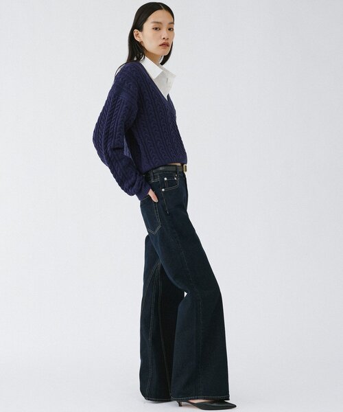 UNFORM(アンフォーム)の「【2026AW Debut】【UNFORM】ケーブルショートニット(ニット/セーター・レディース・チャコールグレー/ネイビー・FREE)」の20枚目の写真
