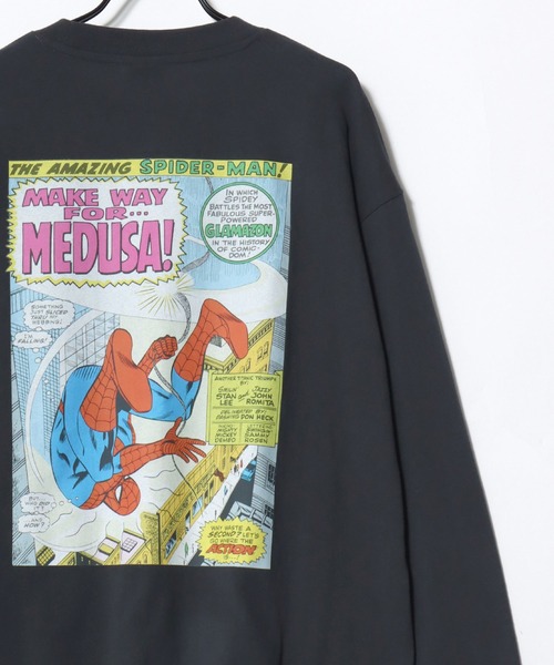 MARVEL(マーベル)の「MARVEL/マーベル DC/ディーシー アメコミ オーバーサイズ ピグメント風 ヴィンテージ加工 ロゴ ワンポイント 袖/フロント/バックプリント 長袖Tシャツ/ロンT/レディース メンズ(Tシャツ/カットソー・レディース・ホワイト系その他3/ホワイト系その他2/ブラック系その他2/ブラック系その他4/ホワイト系その他/ホワイト系その他4/ブラック系その他3/ブラック系その他・M/L/LL)」の13枚目の写真