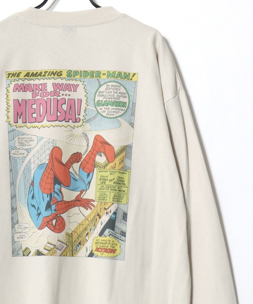 MARVEL(マーベル)の「MARVEL/マーベル DC/ディーシー アメコミ オーバーサイズ ピグメント風 ヴィンテージ加工 ロゴ ワンポイント 袖/フロント/バックプリント 長袖Tシャツ/ロンT/レディース メンズ(Tシャツ/カットソー・レディース・ホワイト系その他3/ホワイト系その他2/ブラック系その他2/ブラック系その他4/ホワイト系その他/ホワイト系その他4/ブラック系その他3/ブラック系その他・M/L/LL)」の9枚目の写真