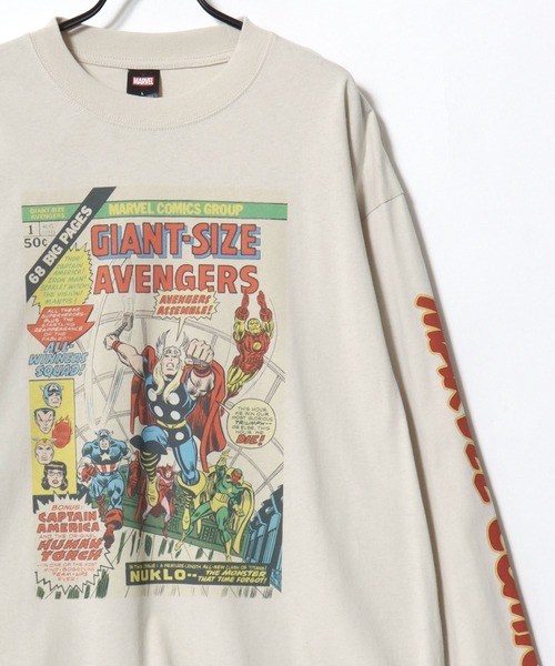 MARVEL(マーベル)の「MARVEL/マーベル DC/ディーシー アメコミ オーバーサイズ ピグメント風 ヴィンテージ加工 ロゴ ワンポイント 袖/フロント/バックプリント 長袖Tシャツ/ロンT/レディース メンズ(Tシャツ/カットソー・レディース・ホワイト系その他3/ホワイト系その他2/ブラック系その他2/ブラック系その他4/ホワイト系その他/ホワイト系その他4/ブラック系その他3/ブラック系その他・M/L/LL)」の12枚目の写真