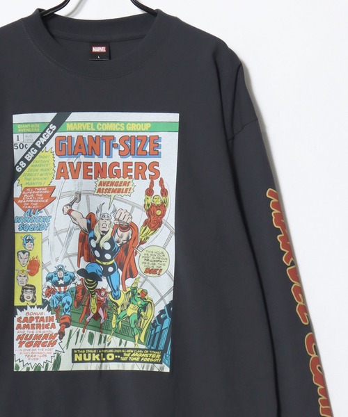 MARVEL(マーベル)の「MARVEL/マーベル DC/ディーシー アメコミ オーバーサイズ ピグメント風 ヴィンテージ加工 ロゴ ワンポイント 袖/フロント/バックプリント 長袖Tシャツ/ロンT/レディース メンズ(Tシャツ/カットソー・レディース・ホワイト系その他3/ホワイト系その他2/ブラック系その他2/ブラック系その他4/ホワイト系その他/ホワイト系その他4/ブラック系その他3/ブラック系その他・M/L/LL)」の16枚目の写真