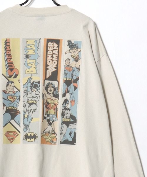 MARVEL(マーベル)の「MARVEL/マーベル DC/ディーシー アメコミ オーバーサイズ ピグメント風 ヴィンテージ加工 ロゴ ワンポイント 袖/フロント/バックプリント 長袖Tシャツ/ロンT/レディース メンズ(Tシャツ/カットソー・レディース・ホワイト系その他3/ホワイト系その他2/ブラック系その他2/ブラック系その他4/ホワイト系その他/ホワイト系その他4/ブラック系その他3/ブラック系その他・M/L/LL)」の10枚目の写真