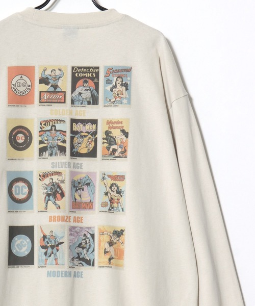 MARVEL(マーベル)の「MARVEL/マーベル DC/ディーシー アメコミ オーバーサイズ ピグメント風 ヴィンテージ加工 ロゴ ワンポイント 袖/フロント/バックプリント 長袖Tシャツ/ロンT/レディース メンズ(Tシャツ/カットソー・レディース・ホワイト系その他3/ホワイト系その他2/ブラック系その他2/ブラック系その他4/ホワイト系その他/ホワイト系その他4/ブラック系その他3/ブラック系その他・M/L/LL)」の11枚目の写真