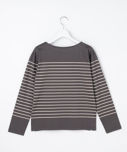 J.PRESS(ジェイプレス)の「バスクボーダー カットソー(Tシャツ/カットソー・レディース・ベージュ系1/グレー系1/ピーコックグリーン系1・LARGE/MEDIUM)」の9枚目の写真