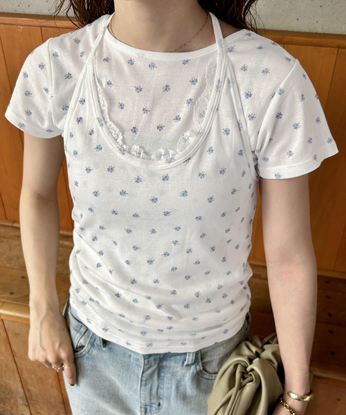 MILLER（ミラー）の「miller/ミラー SLOBE別注 ホルターネック×Tシャツセット（Tシャツ/カットソー・レディース・ブルー系その他/ホワイト・FREE）」の5枚目の写真