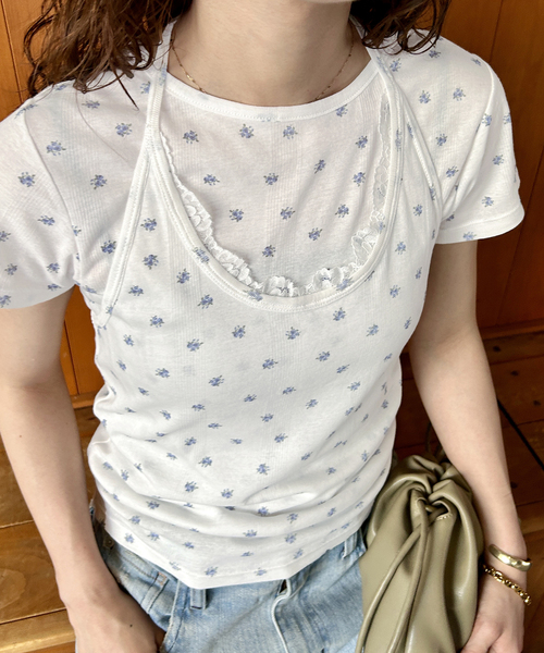 MILLER（ミラー）の「miller/ミラー SLOBE別注 ホルターネック×Tシャツセット（Tシャツ/カットソー・レディース・ブルー系その他/ホワイト・FREE）」の6枚目の写真