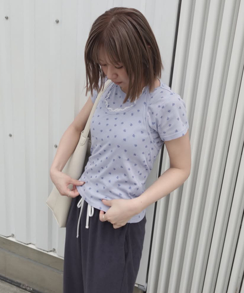 MILLER（ミラー）の「miller/ミラー SLOBE別注 ホルターネック×Tシャツセット（Tシャツ/カットソー・レディース・ブルー系その他/ホワイト・FREE）」の8枚目の写真