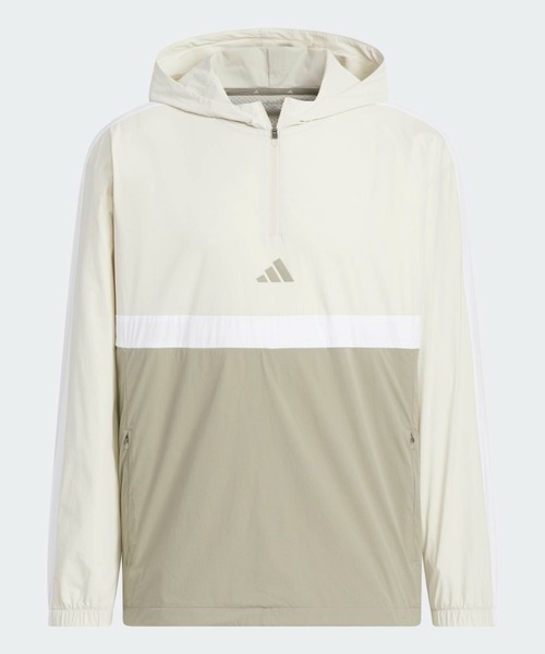 adidas(アディダス)の「クオータージップ フード プルオーバー 長袖【adidas Golf/アディダスゴルフ】(ブルゾン・メンズ・クリーム・X-LARGE/MEDIUM/SMALL/LARGE/XX-LARGE)」の5枚目の写真