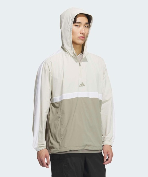 adidas(アディダス)の「クオータージップ フード プルオーバー 長袖【adidas Golf/アディダスゴルフ】(ブルゾン・メンズ・クリーム・X-LARGE/MEDIUM/SMALL/LARGE/XX-LARGE)」の3枚目の写真