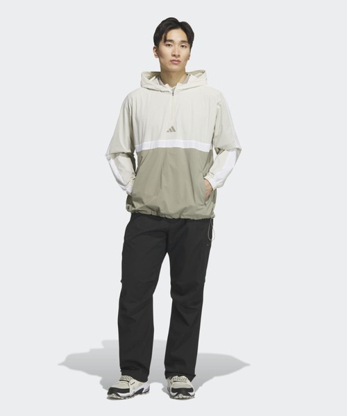 adidas(アディダス)の「クオータージップ フード プルオーバー 長袖【adidas Golf/アディダスゴルフ】(ブルゾン・メンズ・クリーム・X-LARGE/MEDIUM/SMALL/LARGE/XX-LARGE)」の4枚目の写真