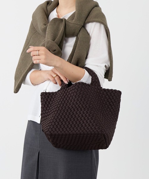 NAGHEDI(ナゲディ)の「【NAGHEDI】スモールトートバッグ-St Barths Small Tote(トートバッグ・レディース・ベージュ/ダークブラウン・S)」の2枚目の写真