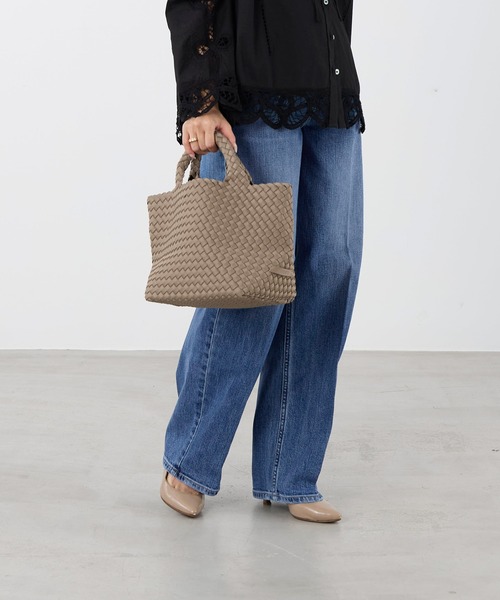 NAGHEDI(ナゲディ)の「【NAGHEDI】スモールトートバッグ-St Barths Small Tote(トートバッグ・レディース・ベージュ/ダークブラウン・S)」の3枚目の写真