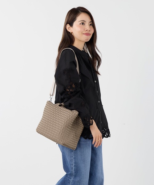 NAGHEDI(ナゲディ)の「【NAGHEDI】スモールトートバッグ-St Barths Small Tote(トートバッグ・レディース・ベージュ/ダークブラウン・S)」の6枚目の写真