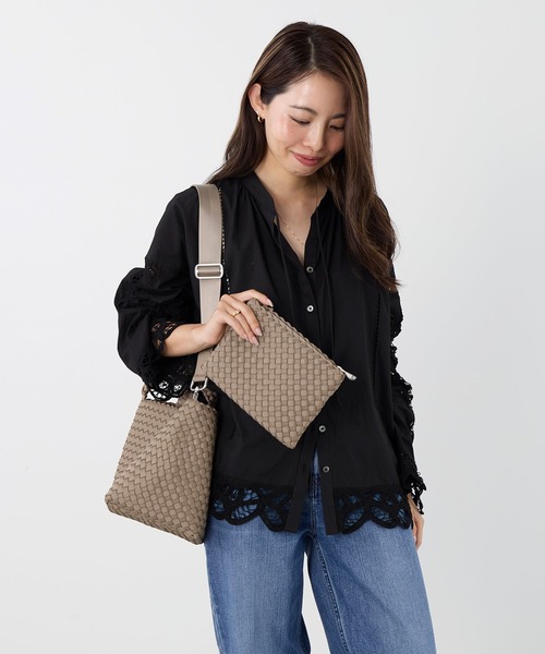 NAGHEDI(ナゲディ)の「【NAGHEDI】スモールトートバッグ-St Barths Small Tote(トートバッグ・レディース・ベージュ/ダークブラウン・S)」の8枚目の写真