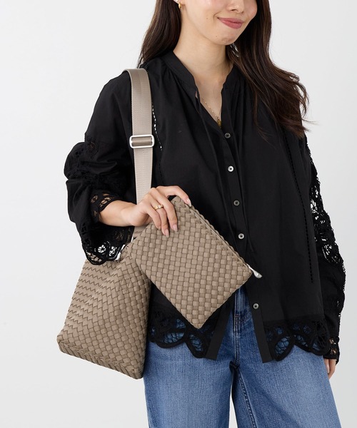 NAGHEDI(ナゲディ)の「【NAGHEDI】スモールトートバッグ-St Barths Small Tote(トートバッグ・レディース・ベージュ/ダークブラウン・S)」の9枚目の写真