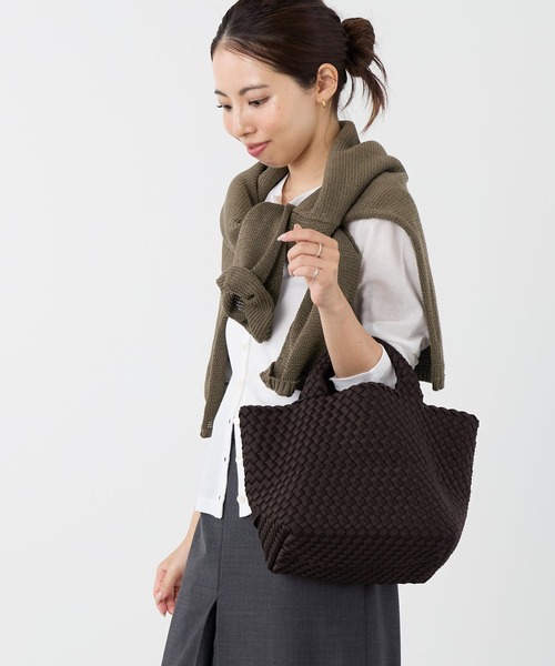 NAGHEDI(ナゲディ)の「【NAGHEDI】スモールトートバッグ-St Barths Small Tote(トートバッグ・レディース・ベージュ/ダークブラウン・S)」の13枚目の写真