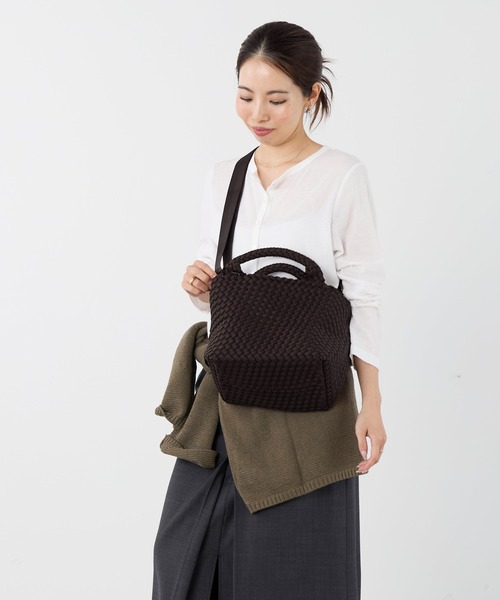 NAGHEDI(ナゲディ)の「【NAGHEDI】スモールトートバッグ-St Barths Small Tote(トートバッグ・レディース・ベージュ/ダークブラウン・S)」の17枚目の写真